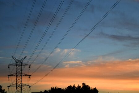 Free stock photo of clouds, electric lines, sky
