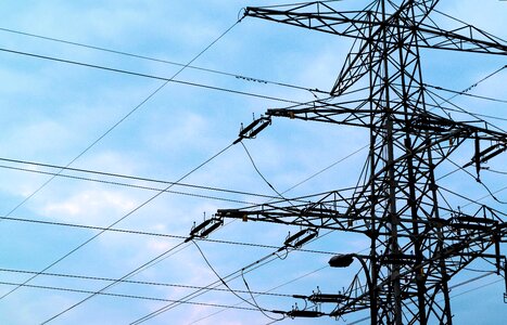 Free stock photo of blue sky, electric lines, electricity