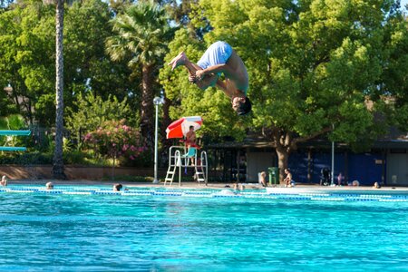 Free stock photo of cannonball, dive, diving board photo