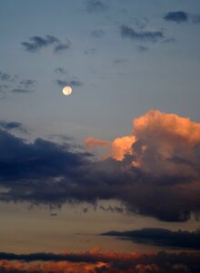 Free stock photo of clouds, moon, sky photo