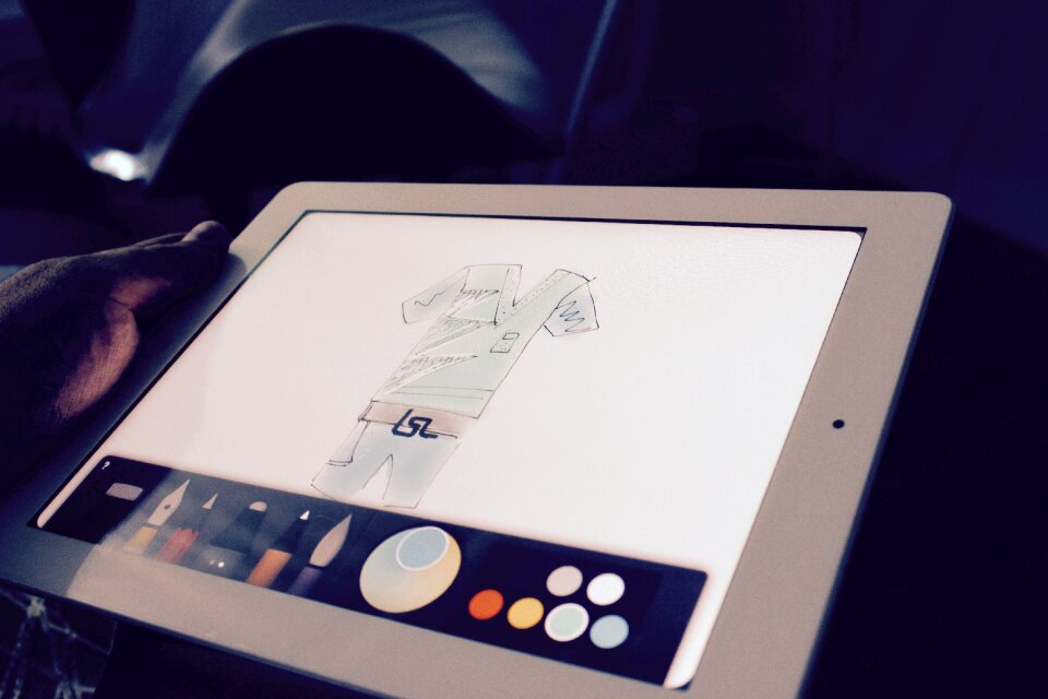 Free stock photo of apple, ipad, sketch