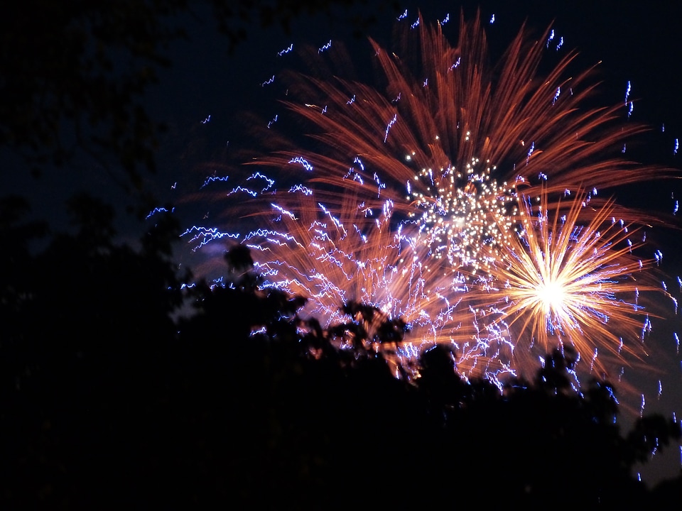 Night photograph wobbles colorful
