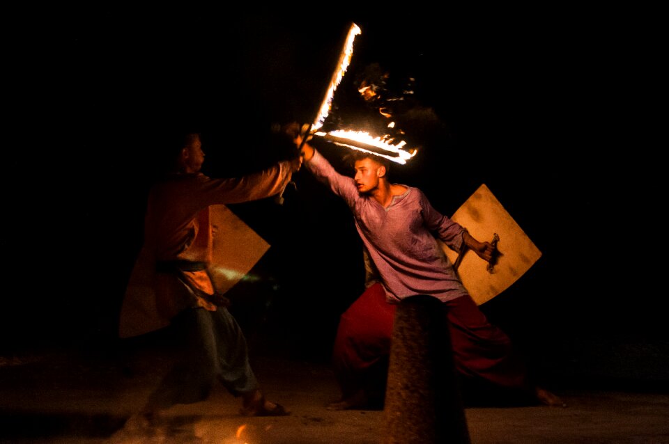 Free stock photo of fire, fireshow, night