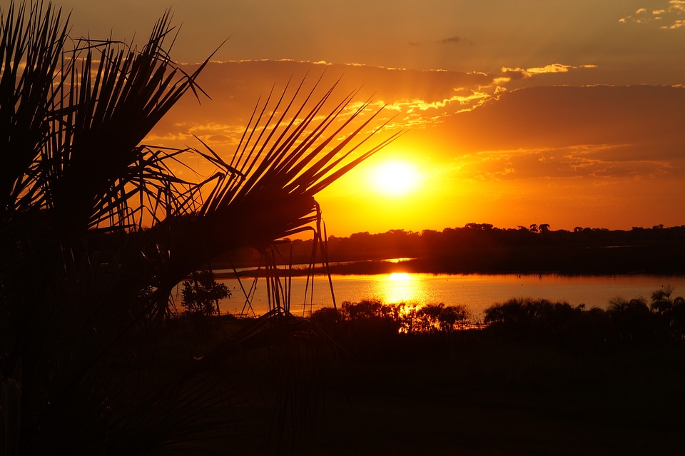 Landscape afterglow thamakalane river
