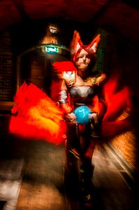 Free stock photo of ahri, cosplay, fire photo