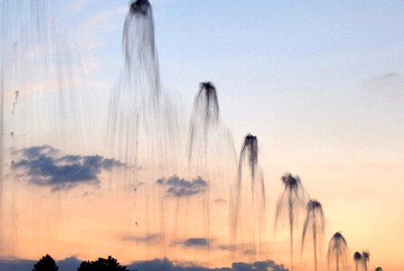 Free stock photo of evening sky, fountains, warsaw photo