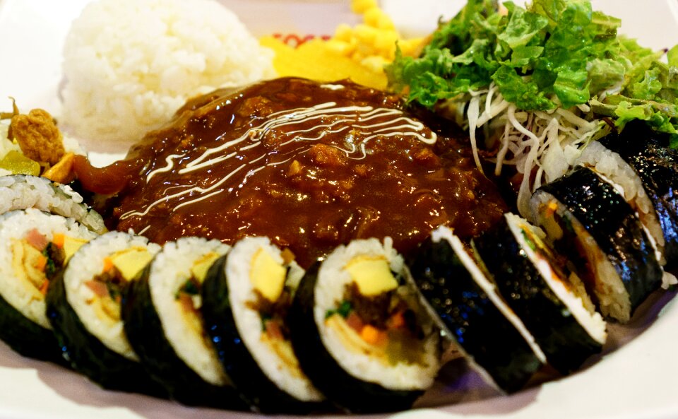 Free stock photo of cutlet, food, kimbap