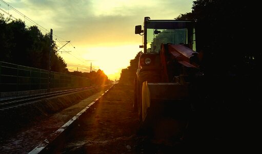 Free stock photo of excavator, night, sunrise photo