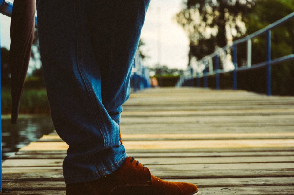 Free stock photo of feet, footwear, jetty photo