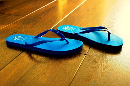Free stock photo of blue, flip flops, floor photo