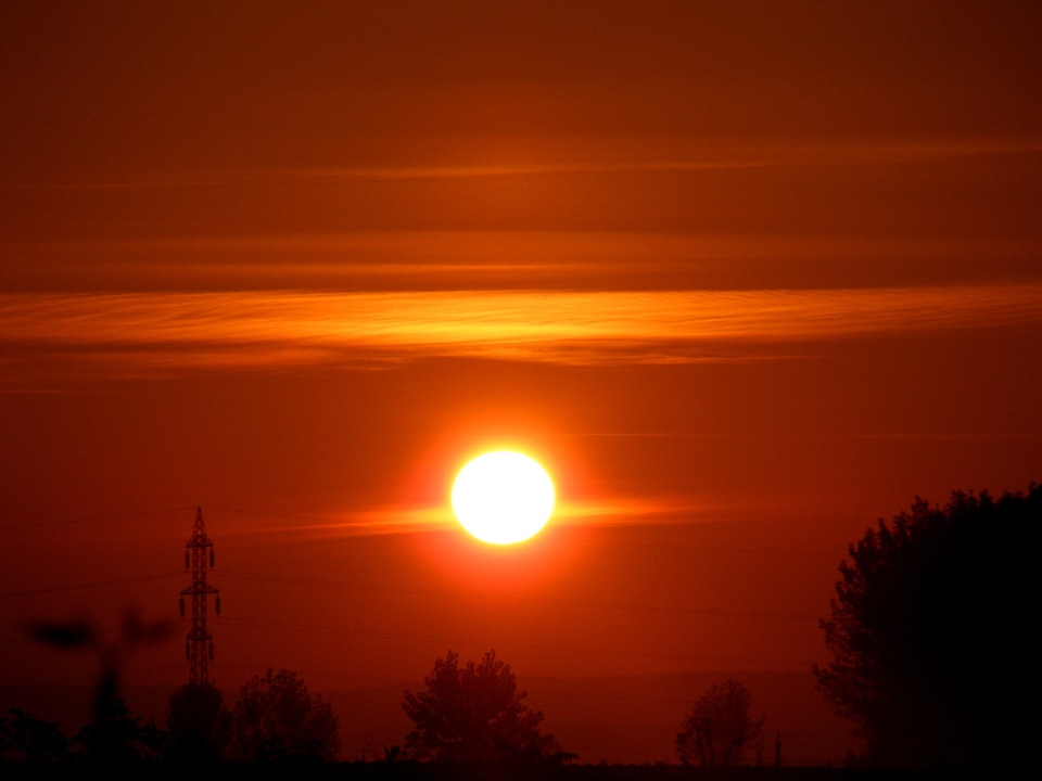 Sky cloud red
