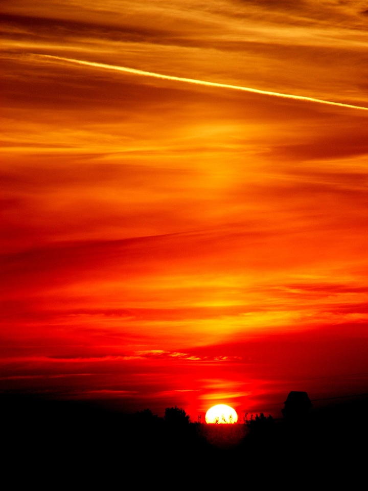 Red twilight stripes
