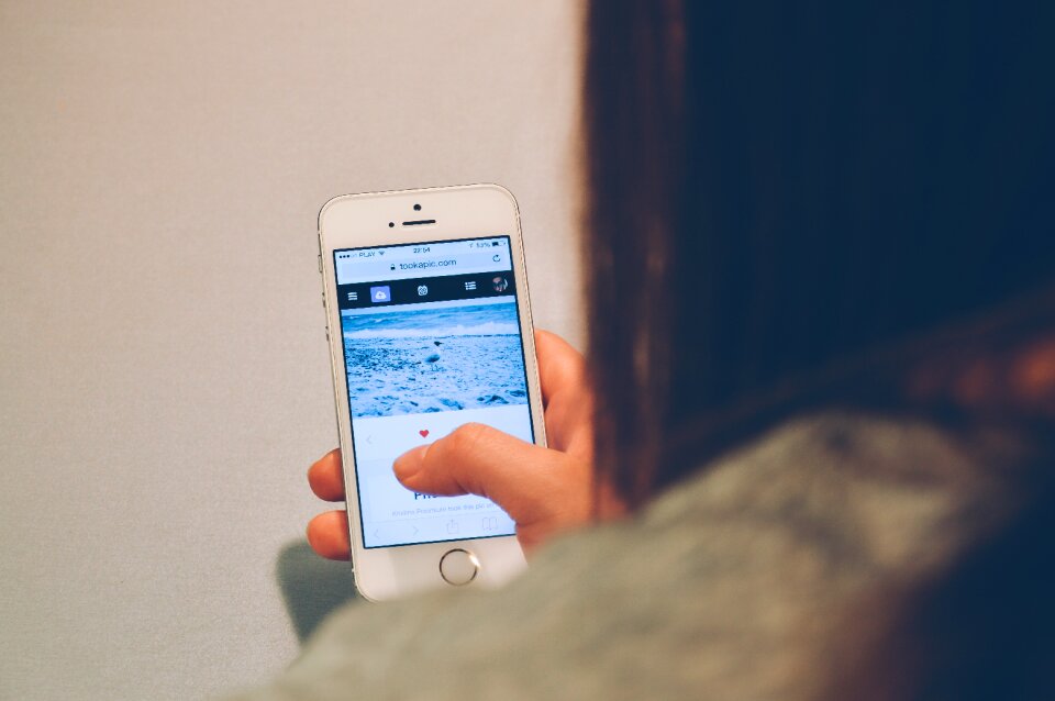 Free stock photo of apple, gadget, hand