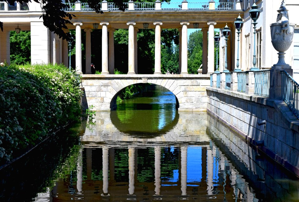 Free stock photo of lazienki park, palace water