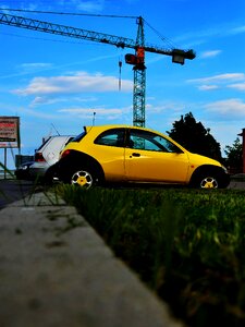 Free stock photo of theme low-angel, yellow car photo