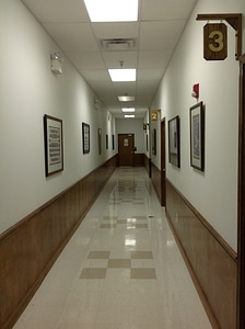 Hallway walkway doorways