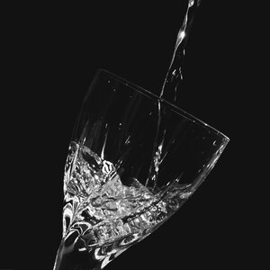 Time-lapse Clear Wine Glass With Water