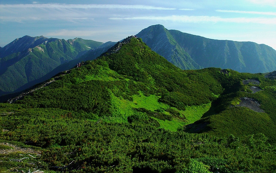 Mountains scenic sky