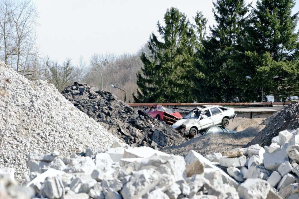 Free stock photo of car, cars, rubble