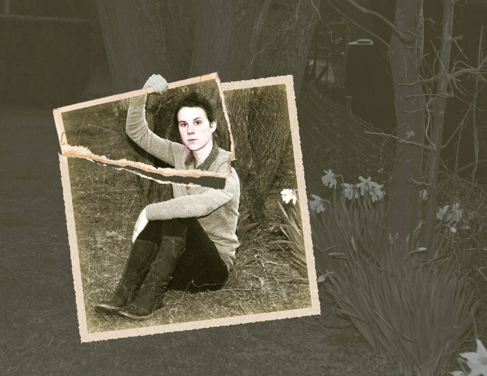 Free stock photo of old photograph, selfie, torn