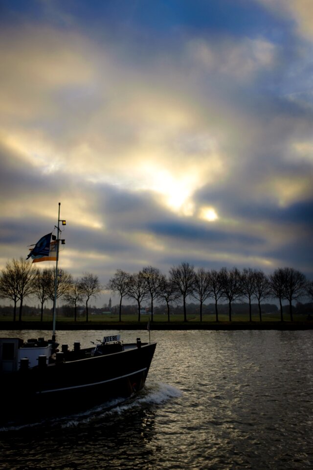 Free stock photo of boat, clouds, jetty