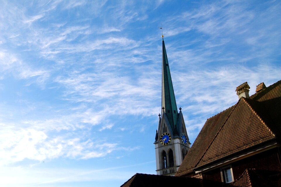 Free stock photo of blue, church, cirrus