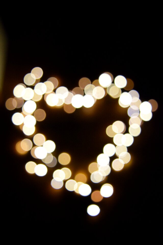 Free stock photo of heart, lights