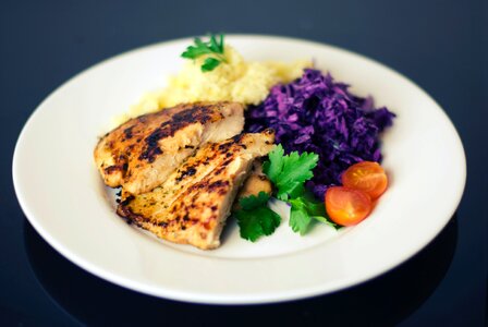 Free stock photo of chicken, couscous, dinner photo