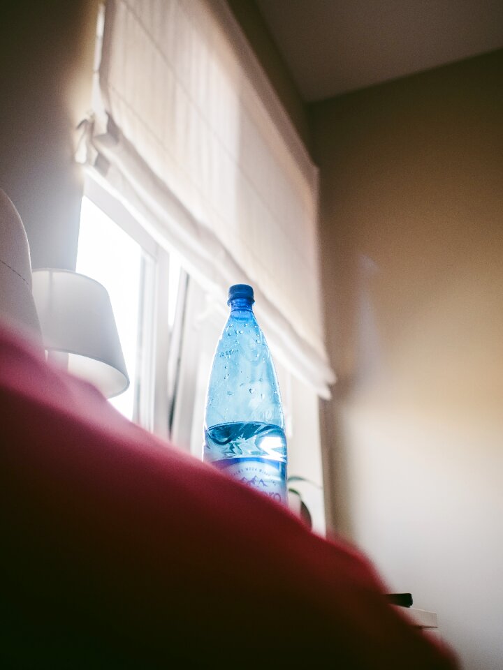Free stock photo of bed, blue, bottle