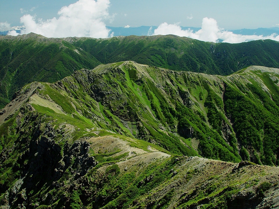 Mountains scenic sky