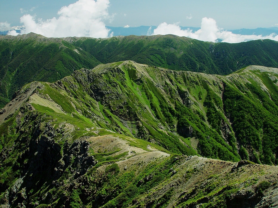 Mountains scenic sky photo