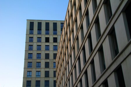 Free stock photo of apartment building, blue, building photo