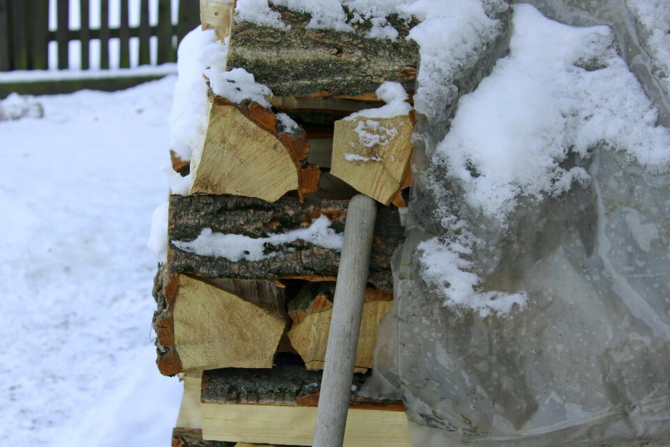 Free stock photo of cold, snow, timber