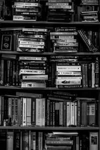 Free stock photo of books, bookstand, night photo