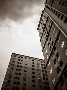 Grayscale Photo of High Rise Building photo