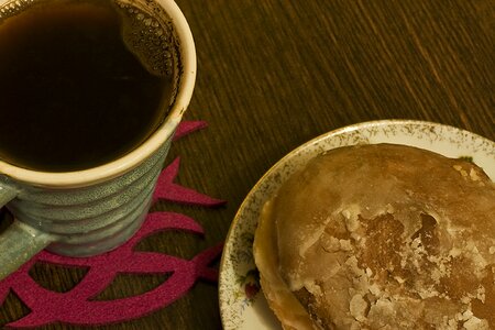 Free stock photo of coffee, donut photo