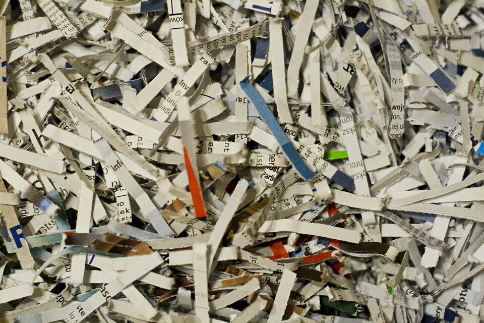 Free stock photo of paper shreds