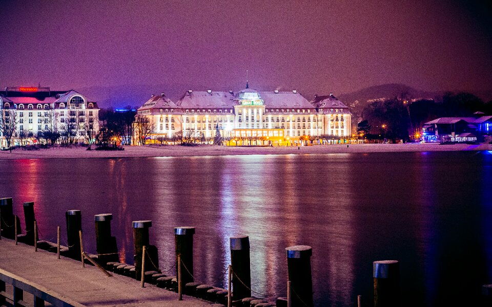 Free stock photo of night, Sopot photo