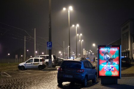 Free stock photo of night, szczecin, train station photo