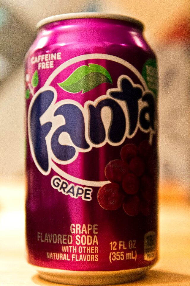 Free stock photo of can, fanta, grape