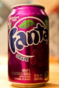 Free stock photo of can, fanta, grape photo