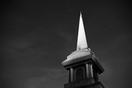Grayscale Photo of Tower photo