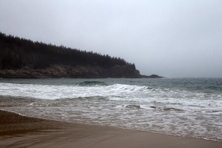 Free stock photo of beach, fog, landscape photo