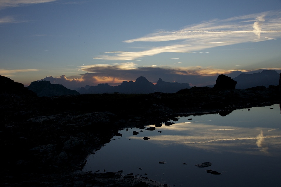 Blue hour water evening