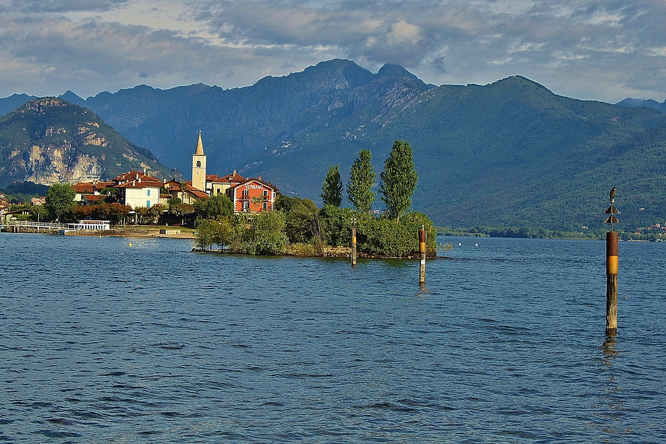 Lake maggiore landscape island