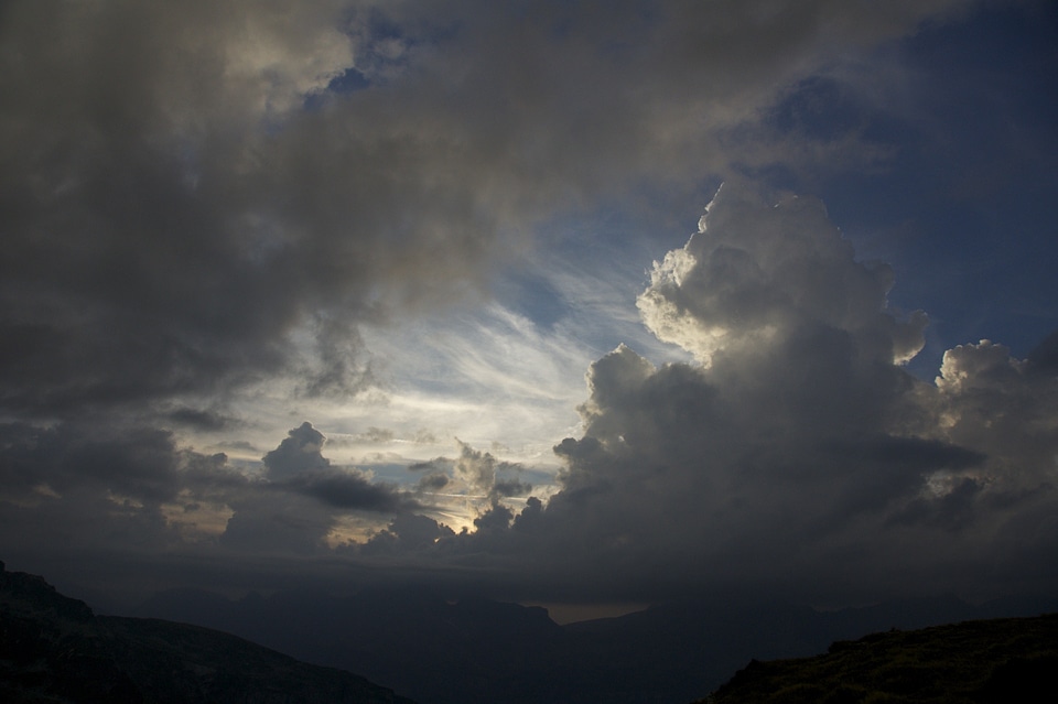 Clouds thunderstorm evening