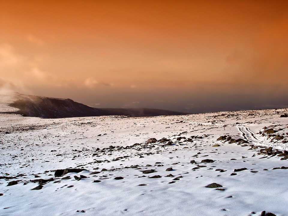 Snow ice sky