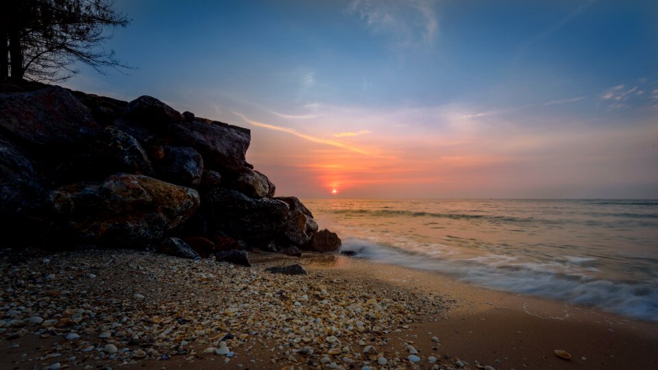 Seashore during Sunset Photography photo