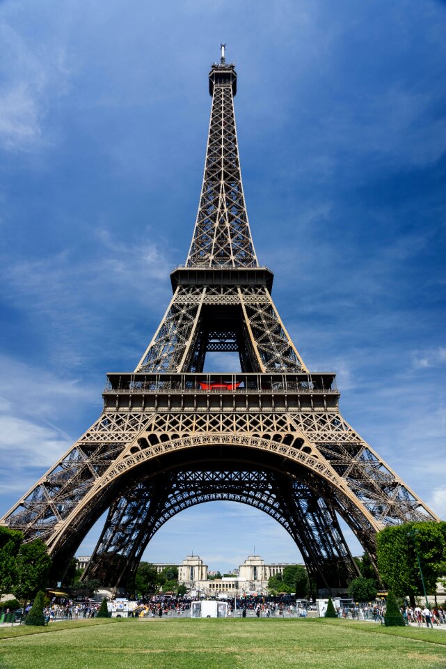 Worms View of Eiffel Tower during Daytime photo