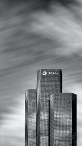 Total Building Greyscale Photo photo